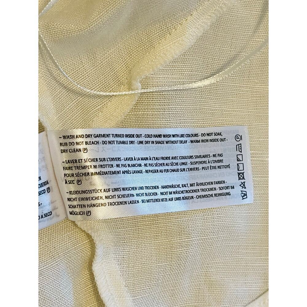 C/MEO Collective Linen Blend Cropped Ruffle Tank Blouse size S NWT Ivory - Picture 8 of 11